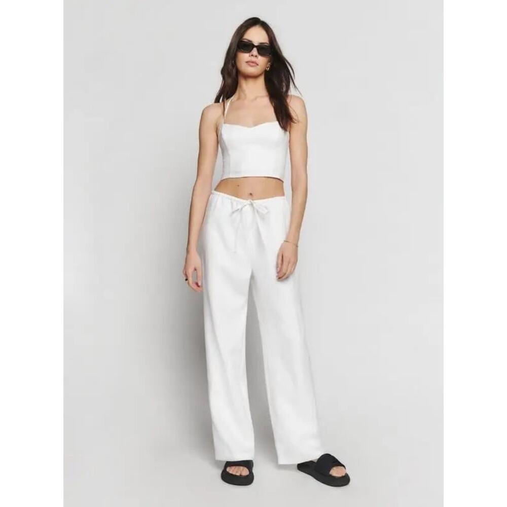 Reformation Jaida Linen Set White Size 12 NWT